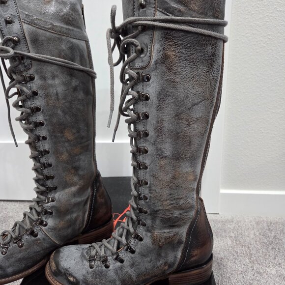 *EUC* Stunning Freebird Raphael Laced Up Boot, Distressed Ice Color, Size 10 - Picture 8 of 13